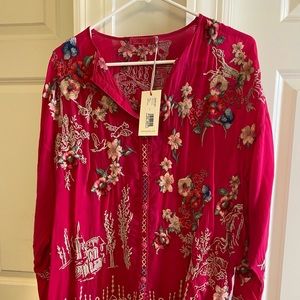 Johnny Was embroidered blouse